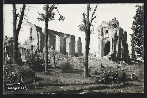 AK Langemark, Ruine der Kirche