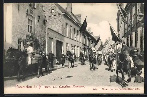 AK Furnes, Procession, Cavaliers Romains