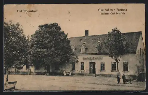 AK Lüttchendorf, Gasthof zur Fortuna von Carl Dietrich