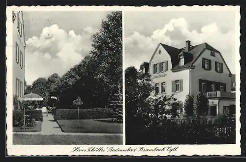 AK Brambach /Vgtl., Hotel Haus Schüller, Garten