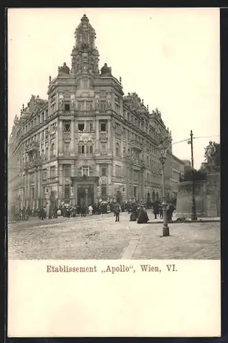 AK Wien, Gumpendorferstrasse mit Etablissement Apollo