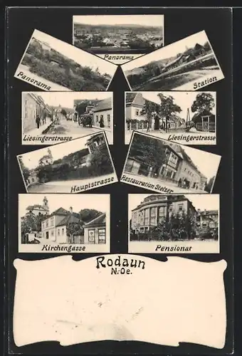 AK Wien, Rodaun, Station, Restauration Stelzer, Pensionat, Hauptstrasse