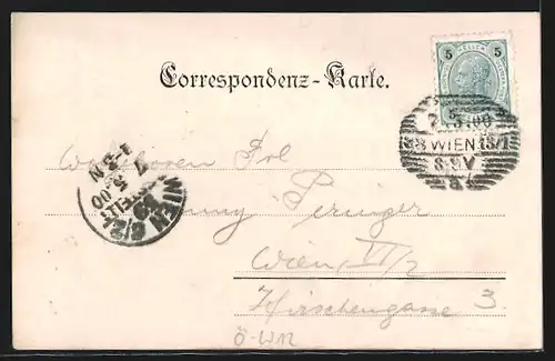 AK Wien, Tivoli Gebäudeansicht, Terrasse und Eingang