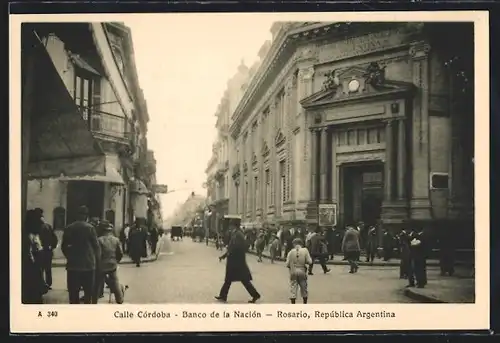 AK Rosario, Calle Còrdoba, Banco de la Nación