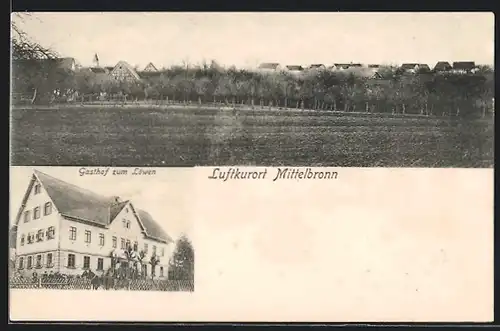 AK Mittelbronn, Gasthof zum Löwen, Teilansicht