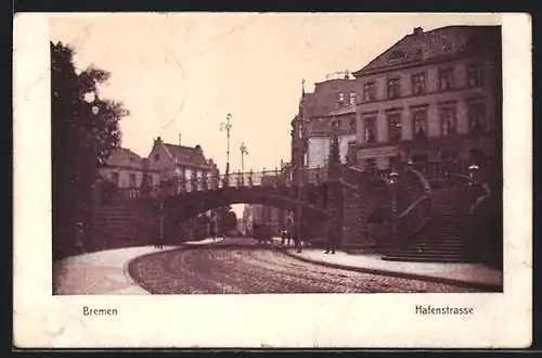 AK Bremen, Blick in die Hafenstrasse