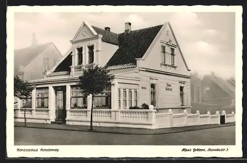 AK Norderney, Hotel Haus Goltern in der Benekestr. 3