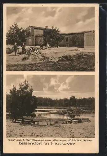AK Bissendorf in Hannover, Gasthaus und Familienbad zum Wietzstrand