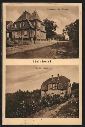 AK Steinhorst, Hofbesitzer Chr. Schulze, Villa Dr. Löhnert