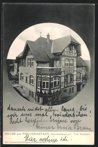 AK Freudenstadt i. Schwarzwald, Hotel Villa Elisabeth