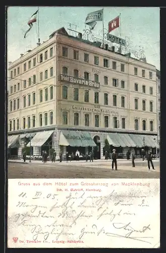 AK Hamburg, Hotel zum Grossherzog von Mecklenburg