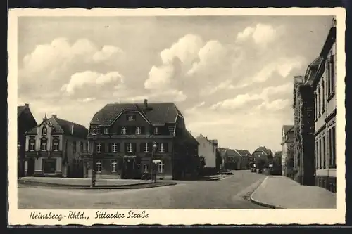 AK Heinsberg-Rhld., Sittarder Strasse mit Geschäft