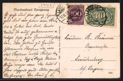 AK Langeoog, Nordseebad, Ferienheim der Fa. F. W. Böhmer