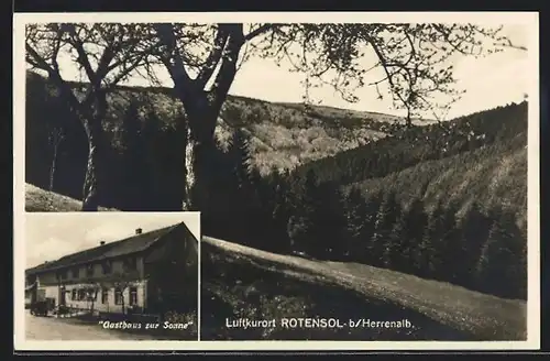 AK Rotensol b. Herrenalb, Gasthaus zur Sonne, Panorama
