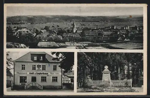AK Obersuhl b. Gerstungen, Gashaus zum Adler, Kriegerdenkmal