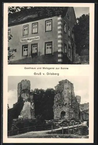 AK Dilsberg, Gasthaus und Metzgerei zur Sonne, Ruine