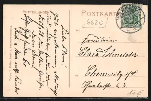 AK Völklingen /Saar, Poststrasse mit Geschäften