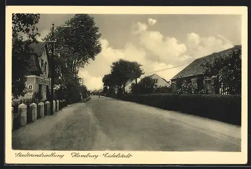 AK Hamburg-Eidelstedt, Strassenpartie in der Stadtrandsiedlung