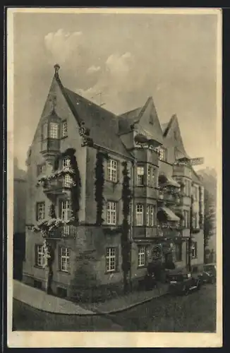 AK Freiburg in Baden, Hotel Minerva, Poststrasse 8