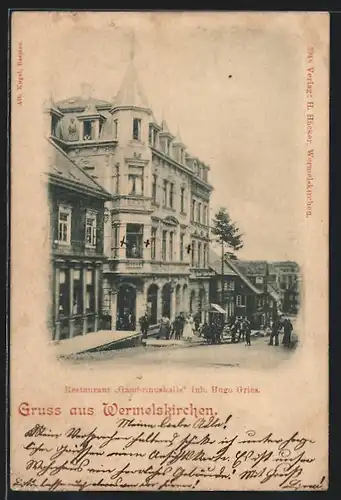 AK Wermelskirchen, Restaurant Gambrinushalle von Hugo Gries