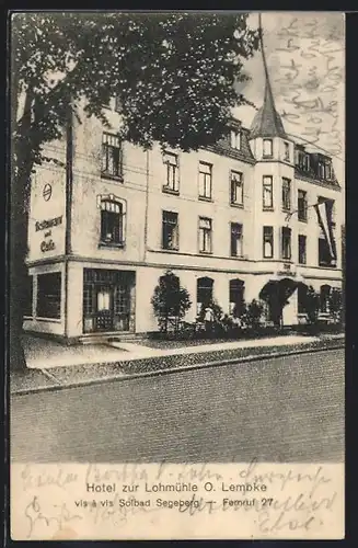 AK Bad Segeberg, Hotel zur Lohmühle von O. Lembke