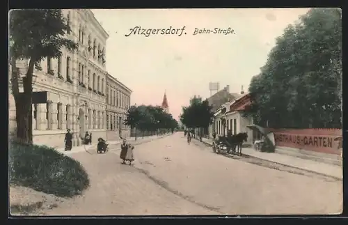 AK Wien, Atzgersdorf, Gasthaus-Garten, Bahn-Strasse