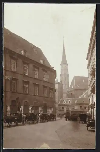 Foto-AK Wien, Blick zur Habsburger Gasse 14