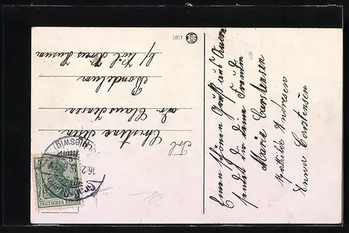 AK Angeln-Sterup, Ortspartie mit Kirche