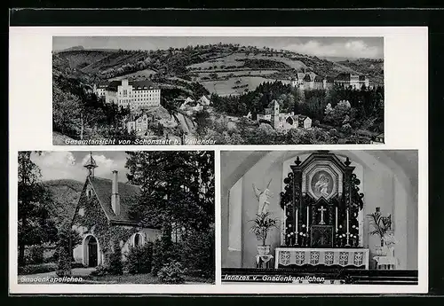 AK Schönstatt, Gesamtansicht, Gnadenkapellchen mit Innenansicht