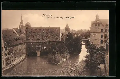 AK Nürnberg, Blick nach dem Hlg.-Geist-Spital