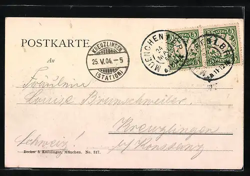 AK München, Totalansicht vom Maximilianeum