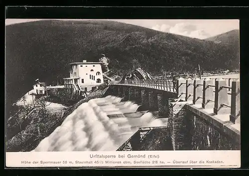 AK Gemünd / Eifel, Blick auf die Urfttalsperre