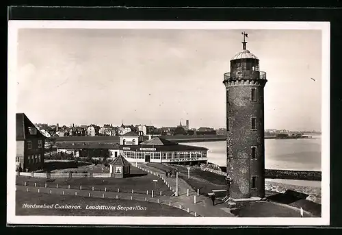 AK Cuxhaven / Nordseebad, Leuchtturm Seepavillon