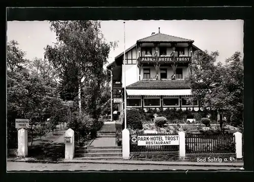 AK Bad Salzig am Rhein, Park-Hotel Trost im Kurpark