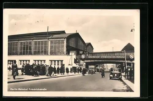 AK Berlin, Partie am Bahnhof Friedrichstrasse