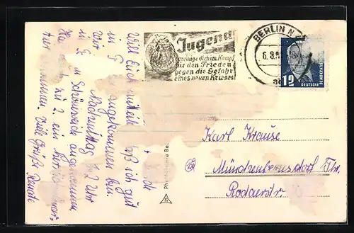 AK Berlin, Partie am Bahnhof Friedrichstrasse