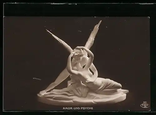 AK Skulptur Amor und Psyche
