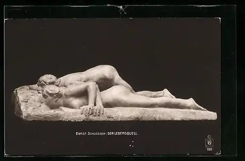 AK Ernst Schlosser, die Skulptur Der Lebensquell