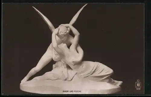 AK Skulptur Amor und Psyche