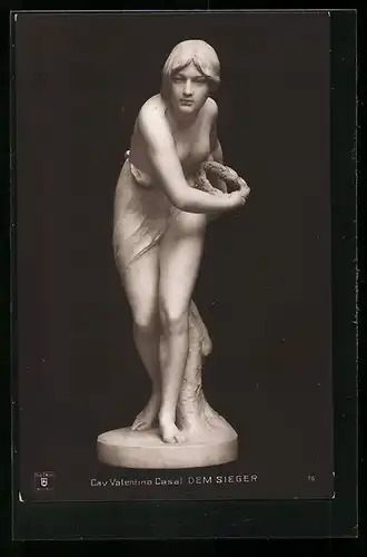 AK Plastik Der Sieger von Cav. Valentino Casal