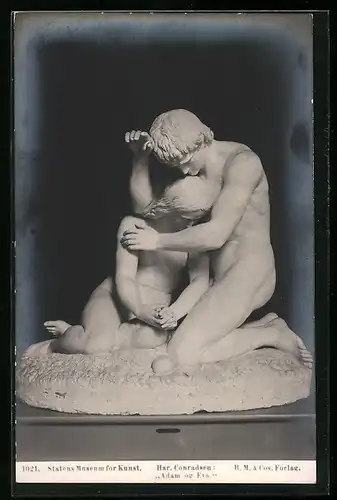 AK Plastik Adam og Eva von H. Conradsen