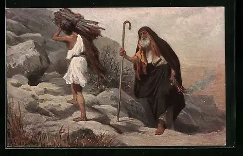 AK Serie: die heilige Schrift, Aufopferung Isaaks
