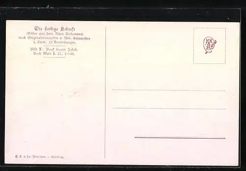 AK Isaak segnet Jakob, Buch Mose I. 27, 1-18