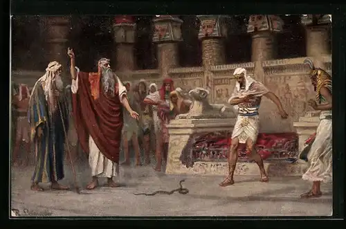 AK Moses und Aaron vor Pharao