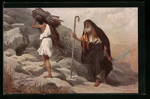 AK Serie: die heilige Schrift, Aufopferung Isaaks