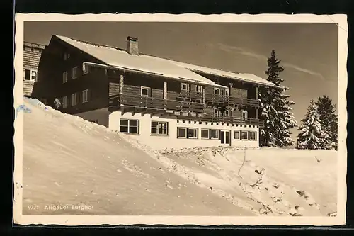 AK Sonthofen, Gasthaus Allgäuer Berghof mit Alpe Eck an den Hörnern