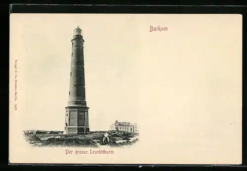 AK Borkum, Der grosse Leuchtturm