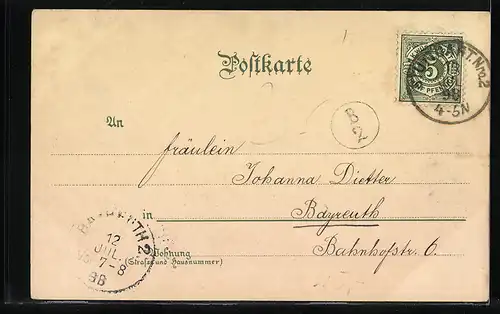 Mondschein-Lithographie Stuttgart, Altes Schloss