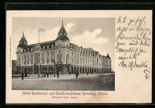 AK Hamburg-Altona, Hotel-Restaurant & Gesellschaftshaus Kaiserhof