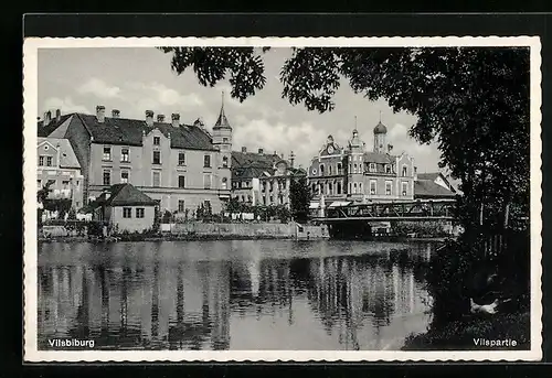 AK Vilsbiburg, Vilspartie mit Sicht zum Ort